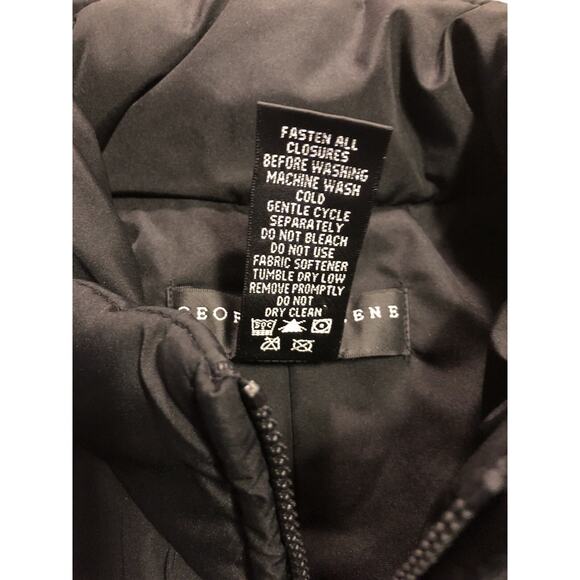 Womens Geoffrey Beene Sport Puffer Vest Quilted Front Zip Pockets Black SMALL - Picture 7 of 7